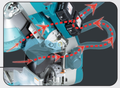 Makita Aku pokosová pila s AWS 305mm Li-ion LXT 2x18V bez aku   Z