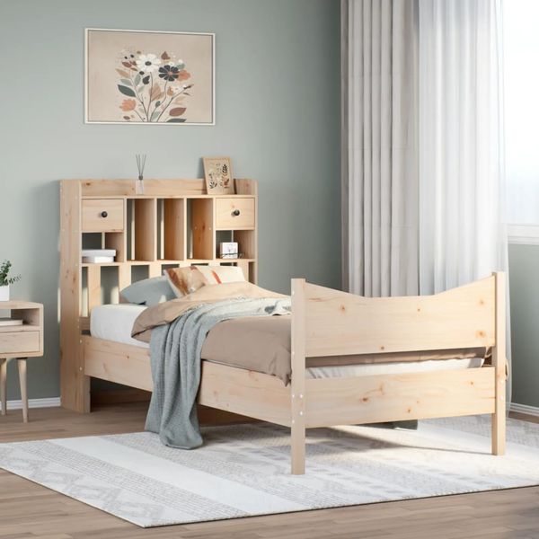 vidaXL Posteľ bez matraca 75x190 cm masívna borovica