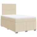 vidaXL Boxspring posteľ s matracom krémová 120x190 cm látka