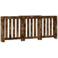 vidaXL Kryt na radiátor dymový dub 205x21,5x83,5 cm kompozitné drevo