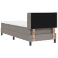 vidaXL Posteľ s pružinovým rámom Sivohnedá 200 x 80 cm látka