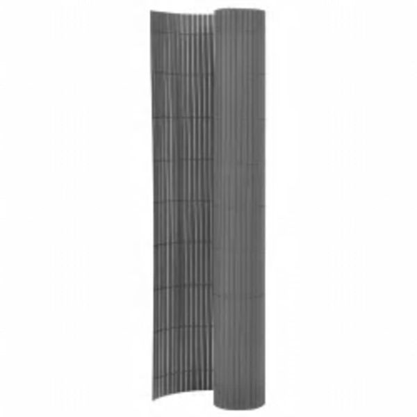 vidaXL Obojstranný záhradný plot 110x500 cm sivý