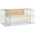 vidaXL Záhradná lavička gabiónový dizajn 143x71x65,5cm masív. borovica