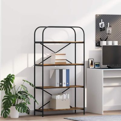vidaXL Regál na knihy Dymová dub 80 x 30 x 146 cm Kompozitné drevo