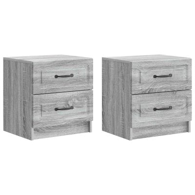 vidaXL Nočný stolík so zásuvkou 2 pcs Sivá sonoma 43 x 34,5 x 44,5 cm