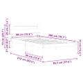 vidaXL Rám postele Hnedá 90 x 200 cm Masívne borovicové drevo