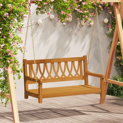 vidaXL Hojdačka do záhrady 2 -Seater 110 x 56 x 58 cm Prírodná