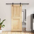 vidaXL Posuvné dvere Prírodná a čierna 85 x 210 cm