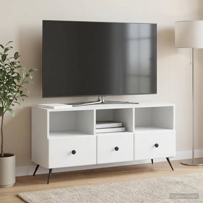 vidaXL TV skrinka Biela 102 x 34,5 x 50 cm Kompozitné drevo
