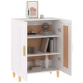 vidaXL Komoda biela 69,5x34x90 cm spracované drevo