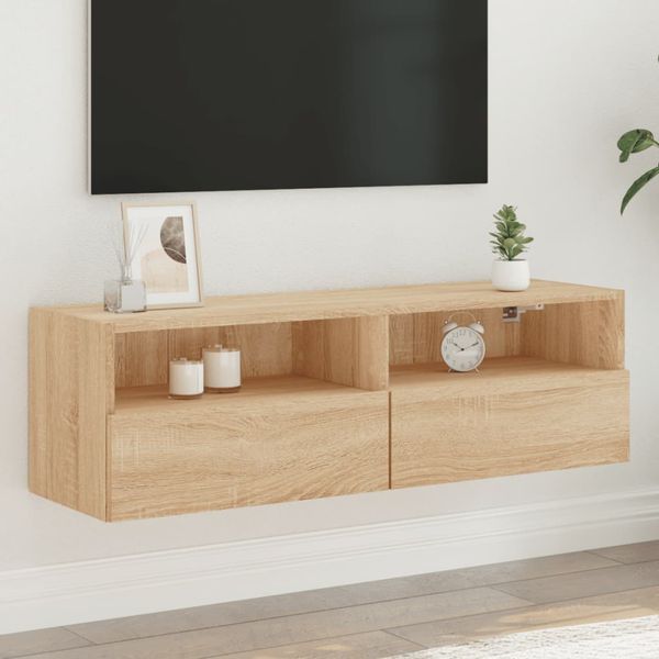 vidaXL TV nástenná skrinka dub sonoma 100x30x30 cm kompozitné drevo