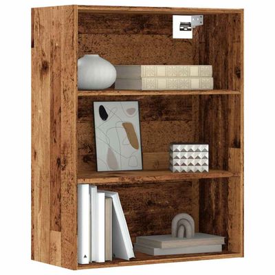 vidaXL Závesná nástenná skrinka Old Wood 69,5x32,5x90 cm