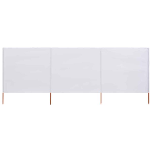 vidaXL 3-panelová zábrana proti vetru látková 400x80 cm piesková a biela