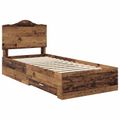 vidaXL Rám postele Staré drevo 90 x 190 cm Kompozitné drevo