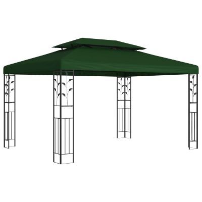 vidaXL Altánok 3,97 x 2,96 x 2,68 m Zelená Polyester a oceľ