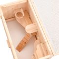vidaXL Klietka pre škrečka 60x30x35 cm jedľové masívne drevo