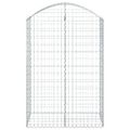 vidaXL Oblúkový gabionový kôš 100x50x140/160 cm pozinkované železo