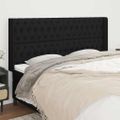 vidaXL Čelo postele so záhybmi čierne 203x16x118/128 cm látka