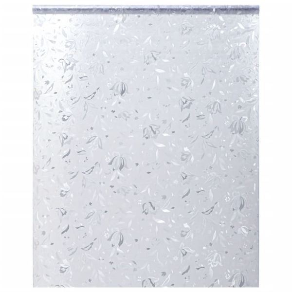 vidaXL Okenná fólia matná vzor kvetu 60x500 cm PVC