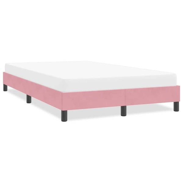 vidaXL Rám postele bez matraca Ružová 120x210 cm Zamat