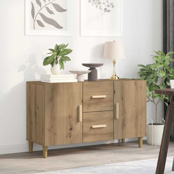 vidaXL Komoda, dub artisan 100x36x60 cm, kompozitné drevo