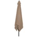 vidaXL Záhradný slnečník 295 x 295 x 245 cm Polyester a oceľ Sivohnedá