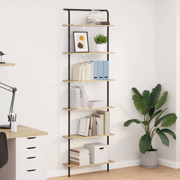 vidaXL Regál na knihy 6 úrovní 60 x 24 x 203 cm Kompozitné drevo