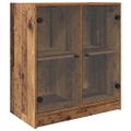 vidaXL Bočná skrinka Staré drevo 68 x 37 x 75,5 cm Kompozitné drevo