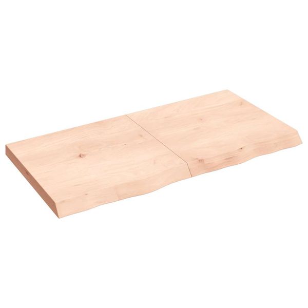vidaXL Nástenná polica 120x60x(2-6) cm neošetrený dubový masív