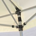 vidaXL Rozkladací záhradný stan so 6 stenami, krémovo biely 3,6x3,1 m