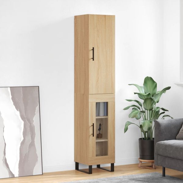 vidaXL Vysoká skrinka dub sonoma 34,5x34x180 cm spracované drevo