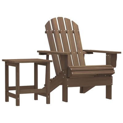 vidaXL Záhradná stolička Adirondack so stolíkom jedľový masív hnedá