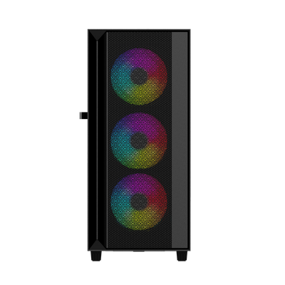 Gembird Fornax 4000 ARGB/Midi Tower/Transpar./Čierna