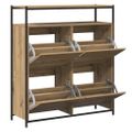 vidaXL Skriňa na topánky 100 x 34 x 112 cm Kompozitné drevo