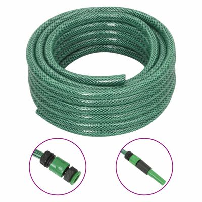 vidaXL Záhradná hadica so sadou armatúr, zelená 0,5" 30 m, PVC