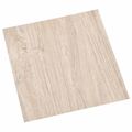 vidaXL Samo-lepiace podlahové dosky Svetlohnedá a biela 30,5 x 30,5 cm