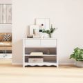 vidaXL Konzolový stôl so zásuvkou Drammen Biela 89,5 x 37 x 73 cm