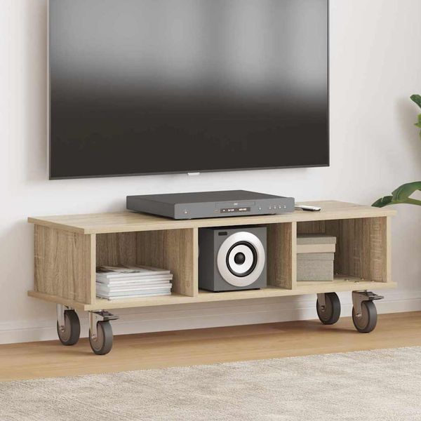 vidaXL TV stolík Sonoma dub 100 x 35 x 35 cm Kompozitné drevo