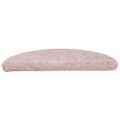 vidaXL Schodové rohože 30 ks 56x17x3 cm svetloružové, polkruhové