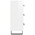 vidaXL Komoda lesklá biela 34,5x34x90 cm spracované drevo