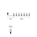 LED vianočná reťaz, 18 m, vonkajšia aj vnútorná, multicolor, programy, časovač
