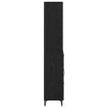 vidaXL Highboard Čierny dub 69,5 x 34 x 180 cm Kompozitné drevo