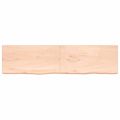 vidaXL Stolová doska 200x50x(2-6) cm, neošetrený dubový masív