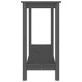 vidaXL Konzolový stolík sivý 110x40x80 cm masívne borovicové drevo