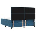 vidaXL Posteľ s pružinovým rámom Tmavo modrá 200 x 180 cm Zamat