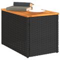 vidaXL Záhradné príručné stolíky 2ks čierne 55x34x37cm polyratan masív