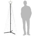 vidaXL Vianočný stromček, kužeľ, teplý biely 200 LED 70x180 cm