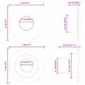 vidaXL Guličky na futbalový stôl 10 ks Čierna 5 x 5 x 2,8 cm PP