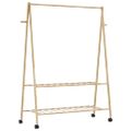 vidaXL Vešiak na oblečenie s policami a kolieskami 132x45,5x155,5 cm
