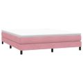 vidaXL Posteľný rám boxsping bez matracom ružový 180x210 cm zamat